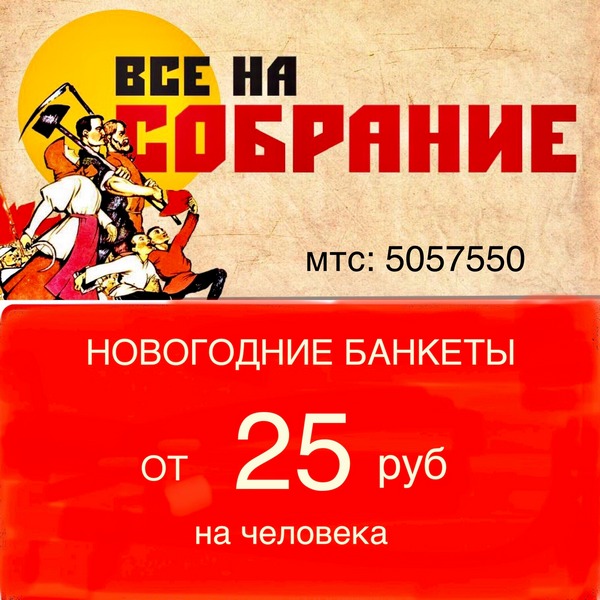 Таргетированная реклама - Новогодние банкеты в Собрании 2020 г